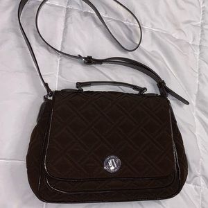 Brown Vera Bradley Turnlock crossbody bag